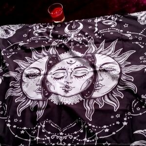 Tapestry wall hanging moon and sun tapestry 37x 28"